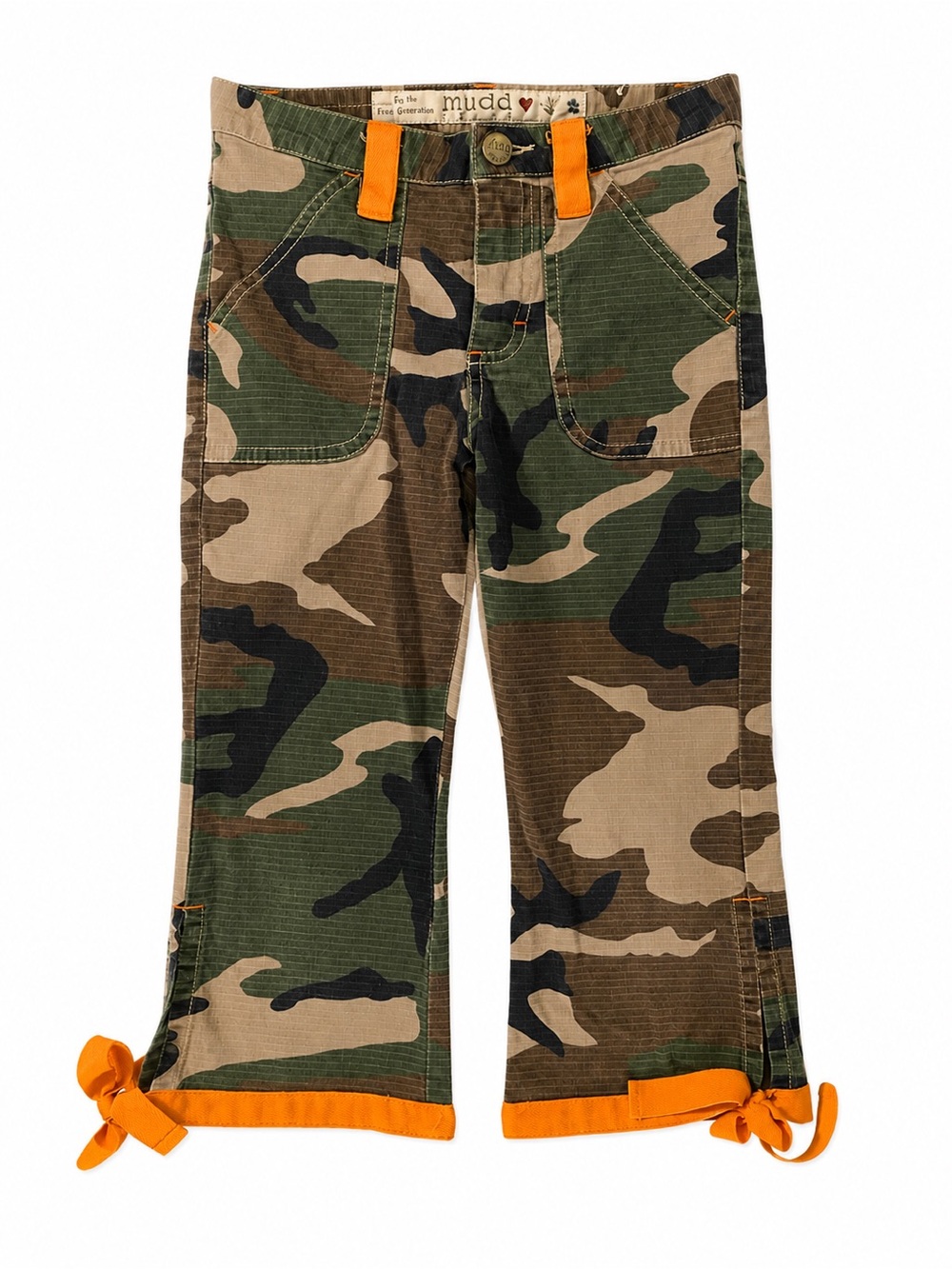 Mudd Y2K Little Girls Camo Capris, Size 7